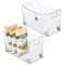 mDesign Plastic Kitchen Storage Bin, Rolling Wheels/Handles
